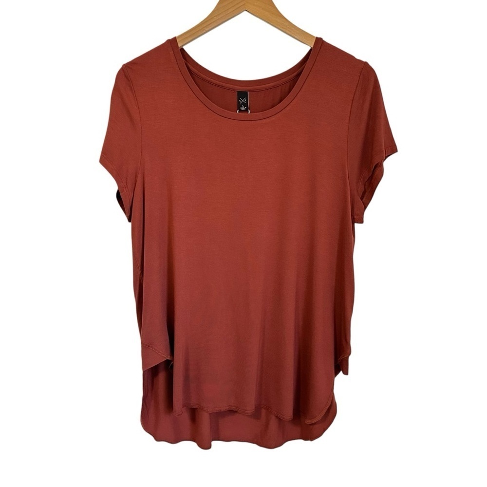 Gentle Fawn Womens Alabama Jersey Knit Short Sleeve T-Shirt Sz Large Terracotta